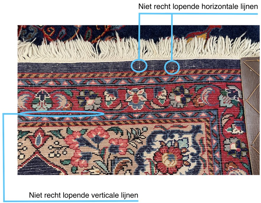 Perzisch tapijt herkennen rechte lijnen